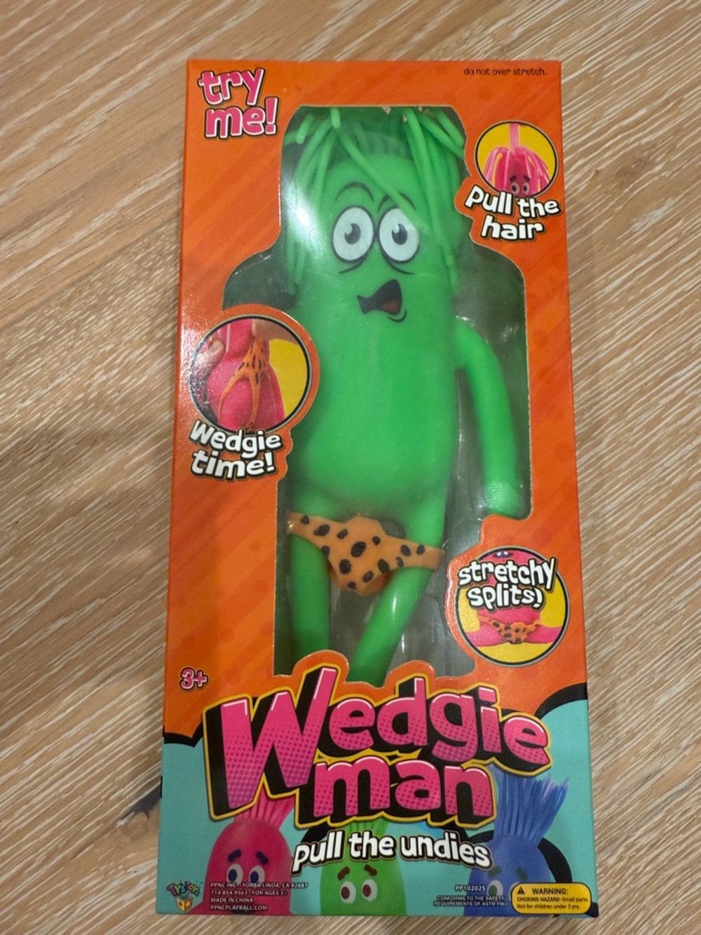 NEW Viral Tik Tok Wedgie Man Pull the Undies Green Stretchy Fidget Toy